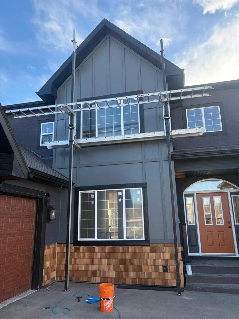 board and batten with cedar shake luxurious siding in Calgary ab