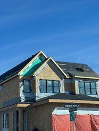 new construction roof and exteriors prep before installation roof, soft metals, and vinyl siding as exterior wrap