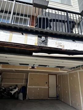 temporary shoring and repair garage damage for insurance claim by HKS Construction
