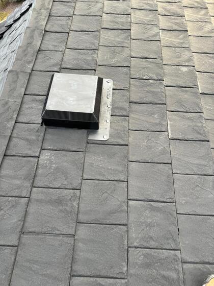 view of rubber roof slope